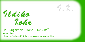 ildiko kohr business card